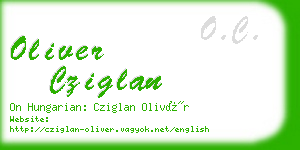 oliver cziglan business card